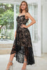 Load image into Gallery viewer, Black High-low Sleeveless Lace Dress