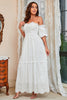 Load image into Gallery viewer, Off the Shoulder White Casual Dress