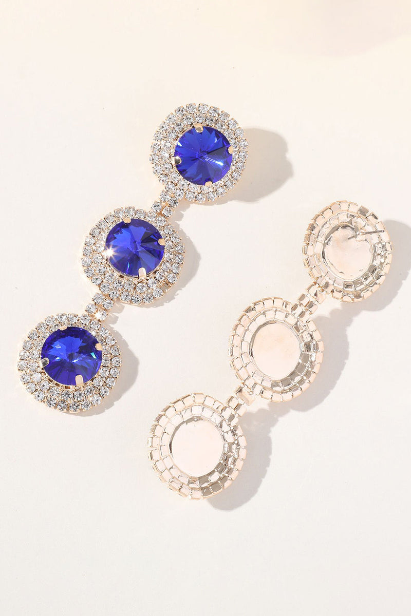 Load image into Gallery viewer, Multi-Layered Round Rhinestones Earrings