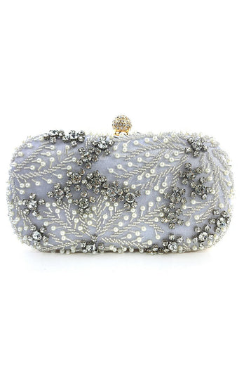 Black Beaded Evening Clutch Bag