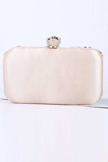 Sparkly Sequins Blush Evening Party Handbag with Beading