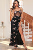 Load image into Gallery viewer, Dark Green Glitter Long Prom Dress with Slit