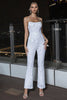 Load image into Gallery viewer, Spaghetti Straps White Lace Jumpsuit For Cocktail