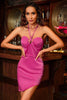 Load image into Gallery viewer, Halter Backless Fuchsia Short Homecoming Dress