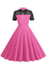 Load image into Gallery viewer, Polka Dots Pink Peter Pan Vintage Dress With Lace