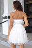 Load image into Gallery viewer, Pink Strapless A Line Tulle Short Homecoming Dress