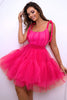 Load image into Gallery viewer, Hot Pink A Line Tulle Cute Homecoming Dress