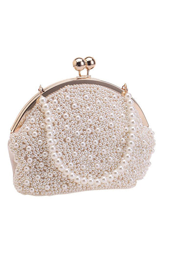 White Pearls Evening Party Handbag