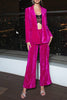 Load image into Gallery viewer, Fuchsia Notched Lapel One Breasted Women Suits for Party