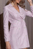 Load image into Gallery viewer, Glitter Pink Peak Lapel Geometry Printed Women Party Blazer