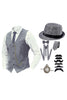 Load image into Gallery viewer, Black Single Breasted Men&#39;s Suit Vest with Accessories Set