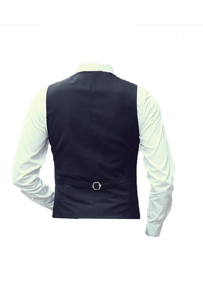 Load image into Gallery viewer, Black Single Breasted Men&#39;s Suit Vest with Accessories Set