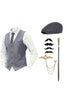 Load image into Gallery viewer, Black One Breasted Men&#39;s Vest with Accessories Set