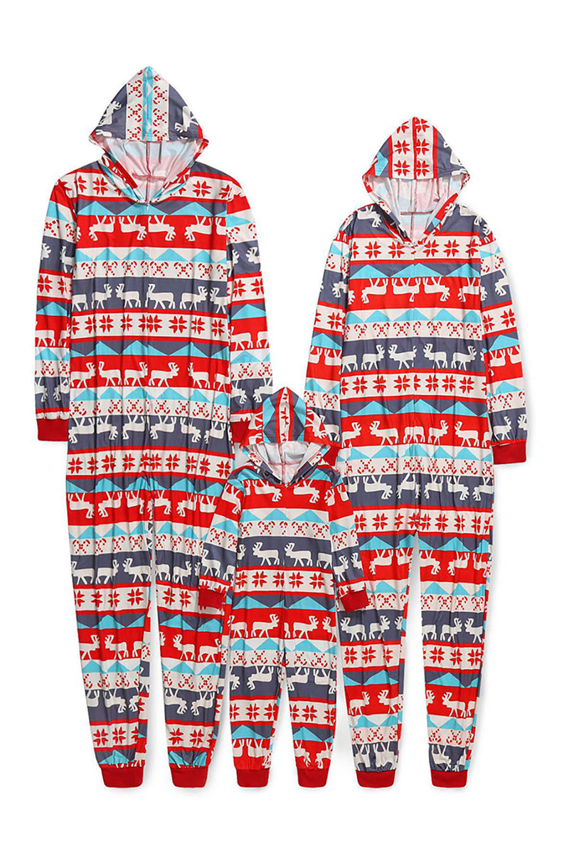 ZAPAKA Christmas Grey and Red Pattern Stripes Christmas Fmaily 