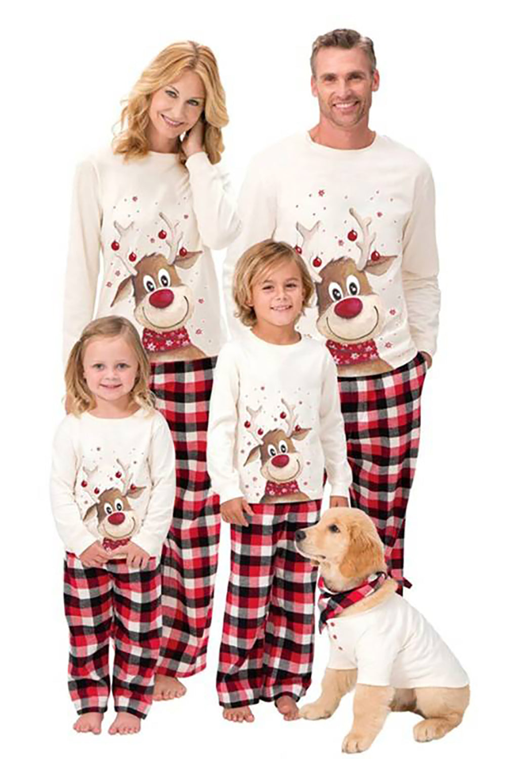 Christmas White Deer Family Matching Pajamas Set