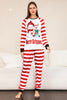 Load image into Gallery viewer, Red Stripes Snowmen Christmas Family Pajamas Set