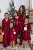 Load image into Gallery viewer, Red Plaid Christmas Family Matching 2 Pieces Pajamas Set