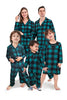 Load image into Gallery viewer, Dark Green Plaid Christmas Family Matching 2 Pieces Pajamas Set