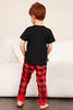 Load image into Gallery viewer, Red Plaid Christmas Family Matching Pajamas Set with Short Sleeves