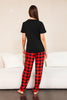 Load image into Gallery viewer, Red Plaid Christmas Family Matching Pajamas Set with Short Sleeves