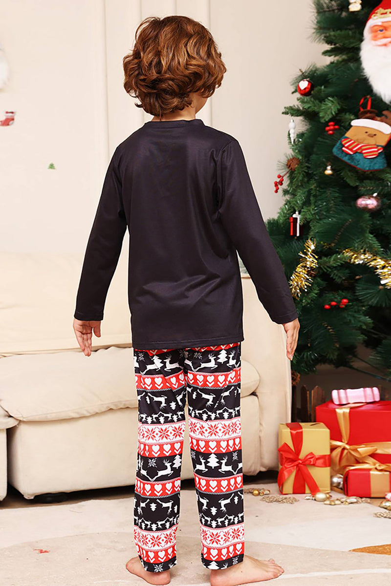 Load image into Gallery viewer, Christmas Black Deer and Snowflake Family Matching Pajamas Set