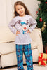 Load image into Gallery viewer, Grey Deer and Blue Plaid Christmas Family Matching Pajamas Set