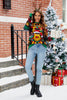 Load image into Gallery viewer, Women&#39;s Christmas Black Pullover Knitted Sweater