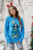 Load image into Gallery viewer, Christmas Blue Penguin Knitted Pullover Sweater