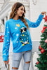 Load image into Gallery viewer, Christmas Blue Penguin Knitted Pullover Sweater