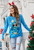 Load image into Gallery viewer, Christmas Blue Penguin Knitted Pullover Sweater