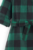 Load image into Gallery viewer, Family Matching Outfits Dark Green Plaid Bowknot Dresses and Long Sleeves T-Shirt
