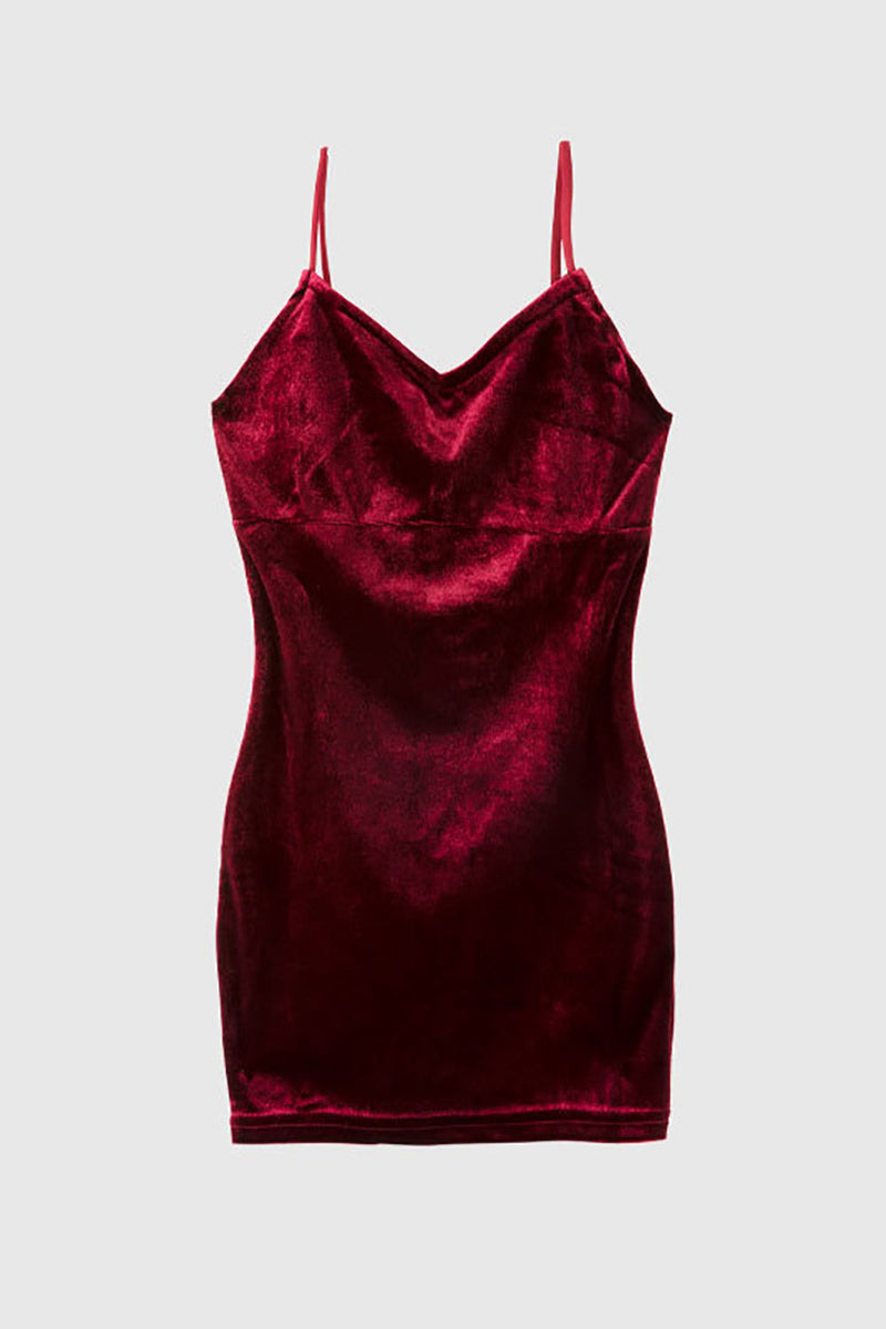 Load image into Gallery viewer, Burgundy Velvet Slip Dresses Mom Daughter Family Matching Outfits