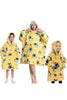 Load image into Gallery viewer, Black Strawberry Family Matching Flannel Oversize Wearable Hoodie Blanket Sweatshirt