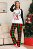 Load image into Gallery viewer, Christmas Family Black White Deer Printed Plaid Pajamas Set