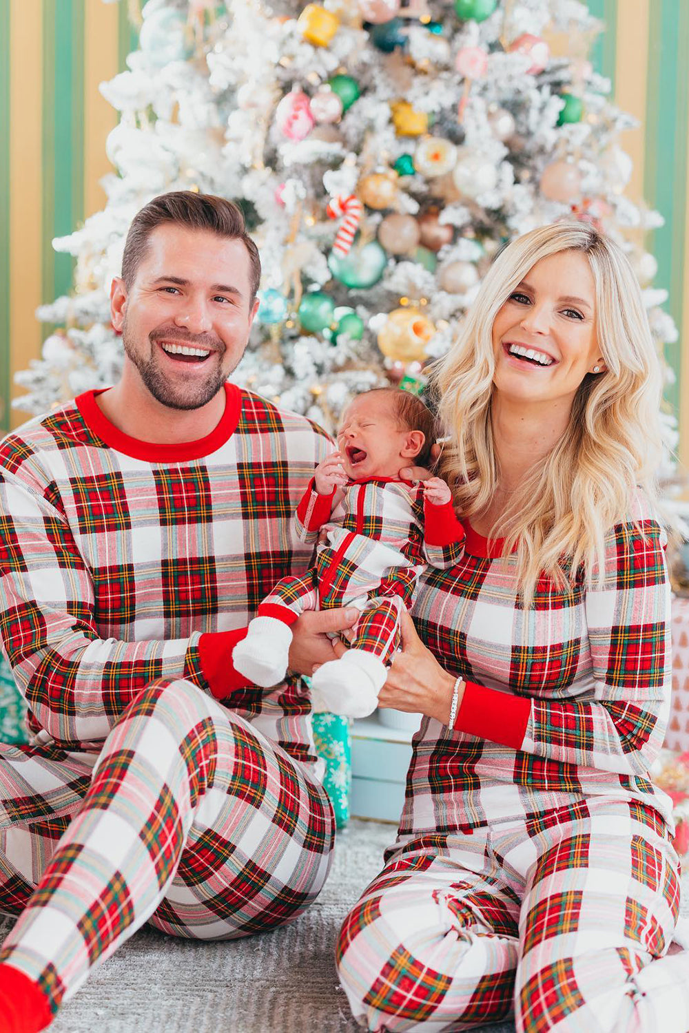 Christmas Family Matching Pajamas Set Red Plaid Pajamas