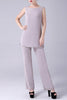 Load image into Gallery viewer, Apricot Long Sleeves 3 Pieces Mother of the Bride Pant Suits