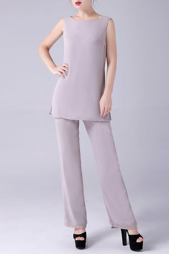 Apricot Long Sleeves 3 Pieces Mother of the Bride Pant Suits
