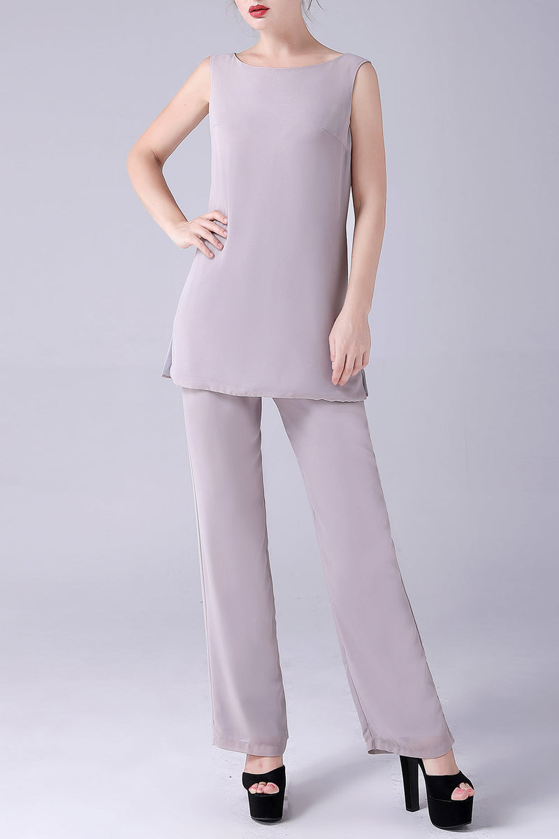 Load image into Gallery viewer, Apricot Long Sleeves 3 Pieces Mother of the Bride Pant Suits