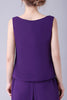 Load image into Gallery viewer, Purple Long Sleeves 3 Pieces Mother of the Bride Pant Suits