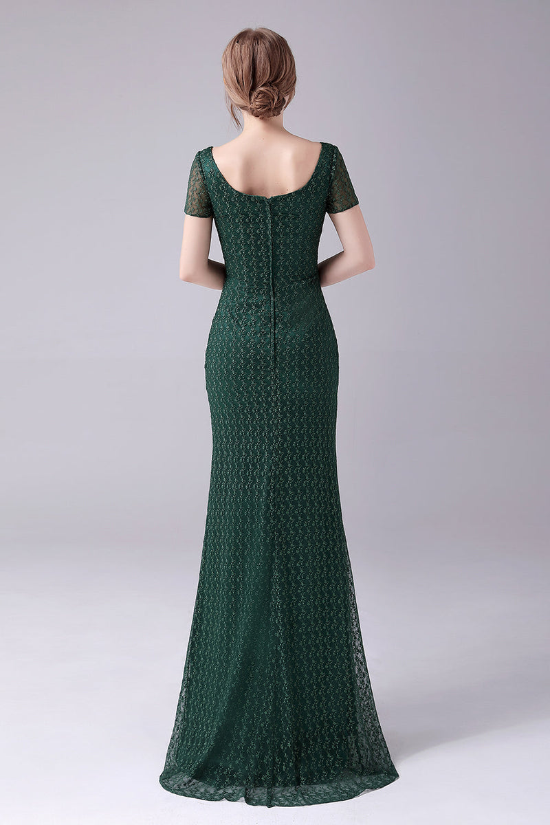 Load image into Gallery viewer, Dark Green Mermaid Square Neck Floor-Length Mother Of the Bride Dress