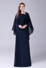 Load image into Gallery viewer, A-Line Scoop Neck Floor-Length Chiffon Mother of the Bride Dress