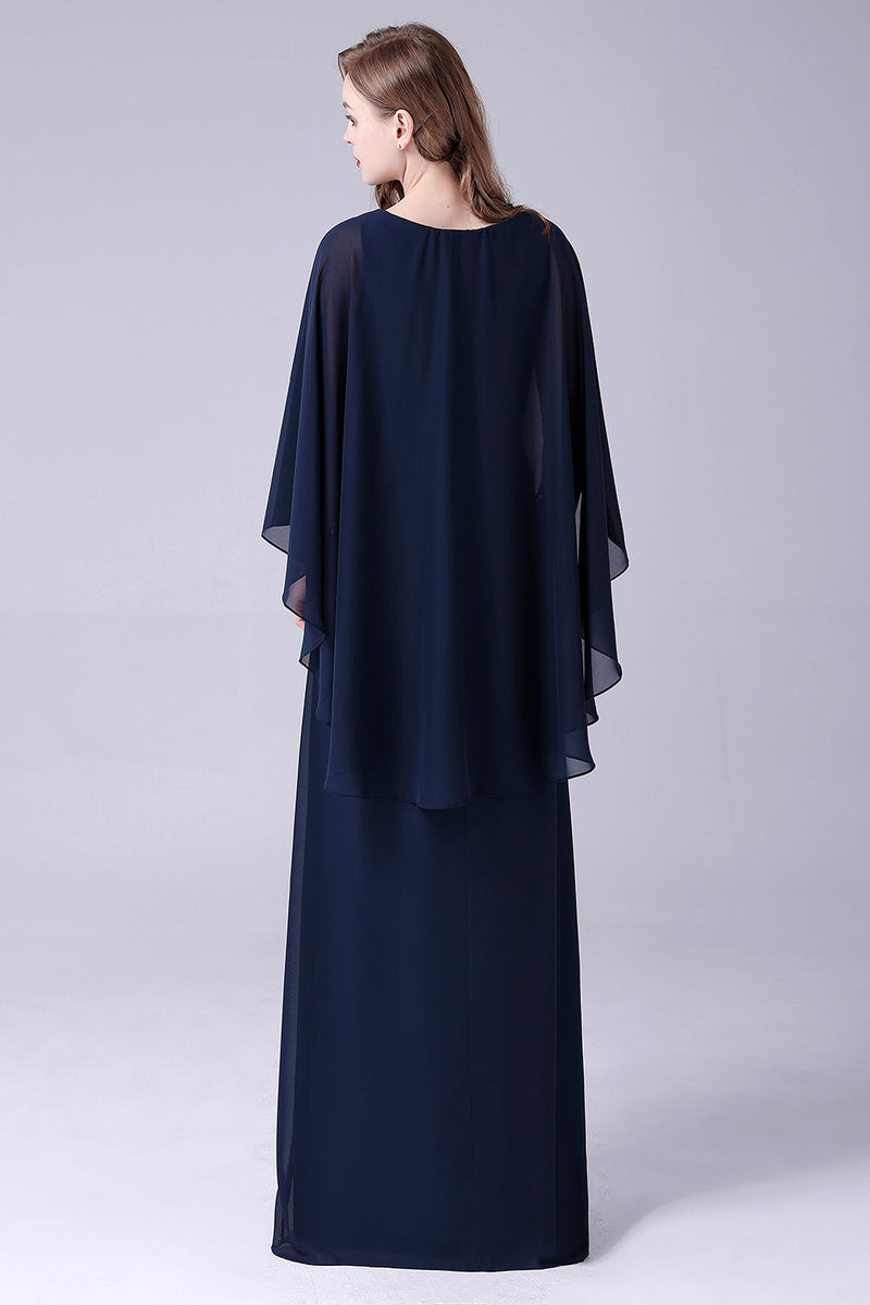 Load image into Gallery viewer, A-Line Scoop Neck Floor-Length Chiffon Mother of the Bride Dress