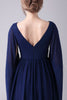 Load image into Gallery viewer, Navy A-Line V-Neck Chiffon Floor-Length Mother Of the Bride Dress With Pleated