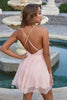 Load image into Gallery viewer, Cute A Line Spaghetti Straps Light Pink Cocktail Dress