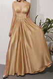 Satin Long Bridesmaid Dress