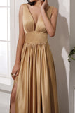 Satin Long Bridesmaid Dress
