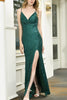 Load image into Gallery viewer, Dark Green Sequin Mermaid Long Prom Dress