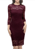 Load image into Gallery viewer, Bodycon Lace Dress with Sleeves