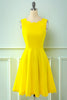 Load image into Gallery viewer, Yellow Vintage 1950s Dress with Hollow Lace