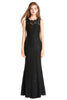 Load image into Gallery viewer, Black Mermaid Lace Long Prom Dress